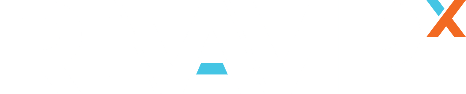 Secondary RevampX logo featuring bold white typography with accent colors in orange and cyan, representing the agency’s creative and forward-thinking approach to web design, branding, and digital strategy.