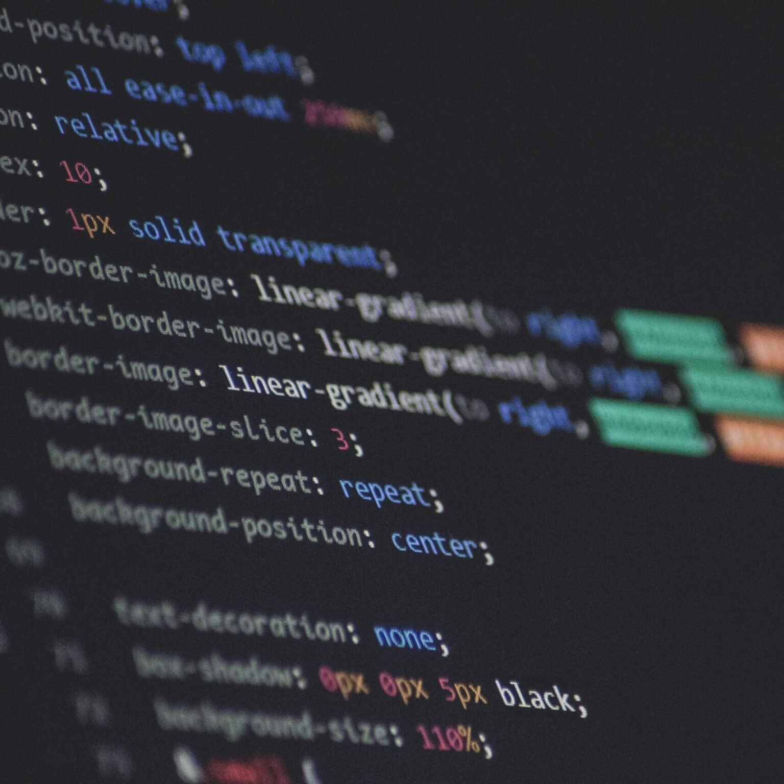 Website backend code showing custom CSS modifications and routine updates for ongoing support and maintenance through RevampX.